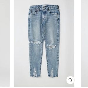 Moussy Vintage Blue Distressed Jeans